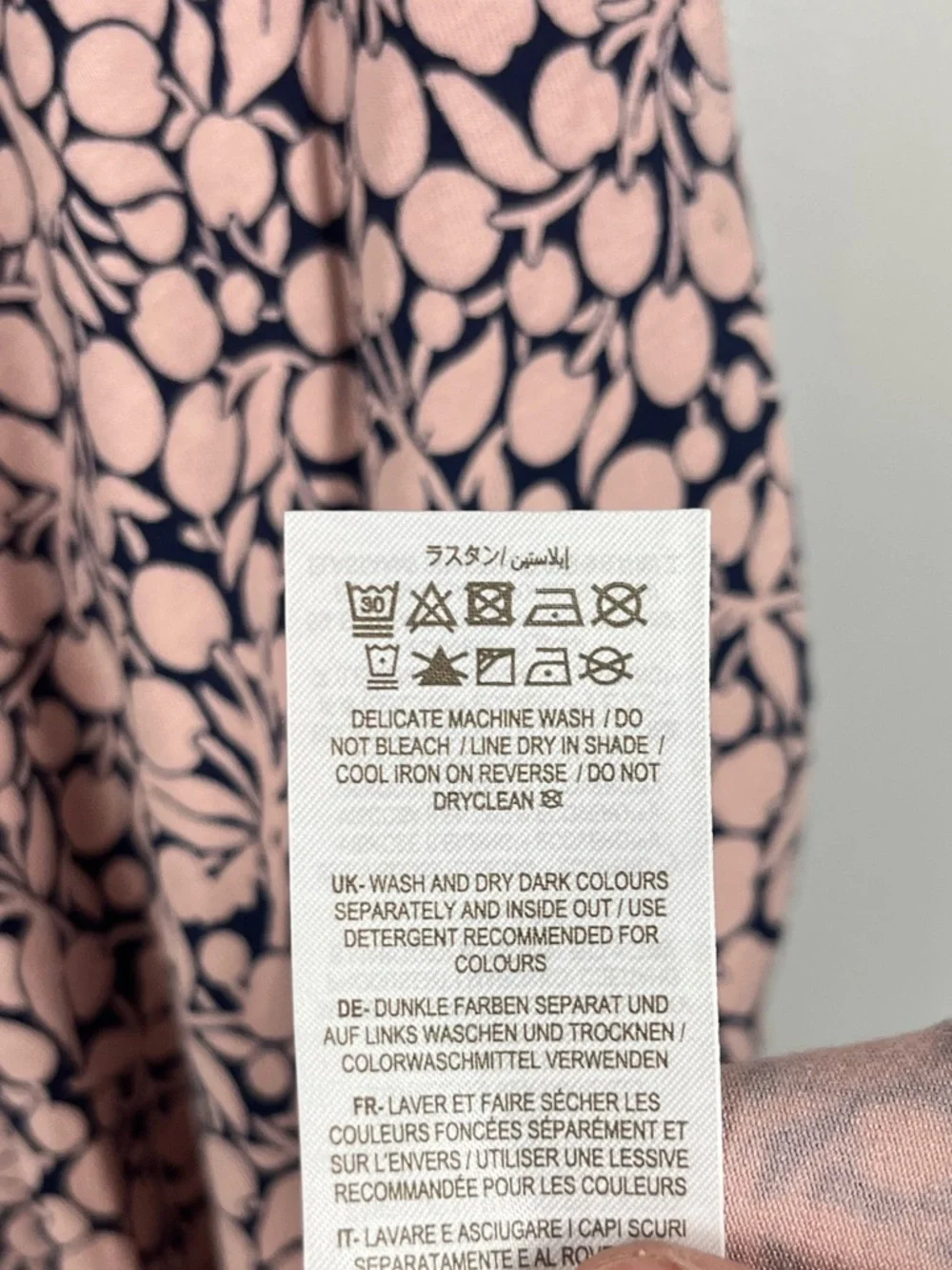 Boden square neck jersey maxi dress in pink blue size 6 - Picture 10 of 11